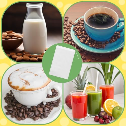 50 Pack Nylon Straining Nut Milk Bag 11.7" x 7.8" Fine Mesh Food Strainer Filter Cheese Cloth Bags for Nut Milk Juice Yogurt Cold Brew Tea Coffee Home Brewing