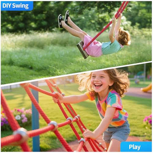 200ft 3/8 Inch Climbing Rope, Heavy Duty Arborist Rope(Red) - size: 3/8in-200ft-Red