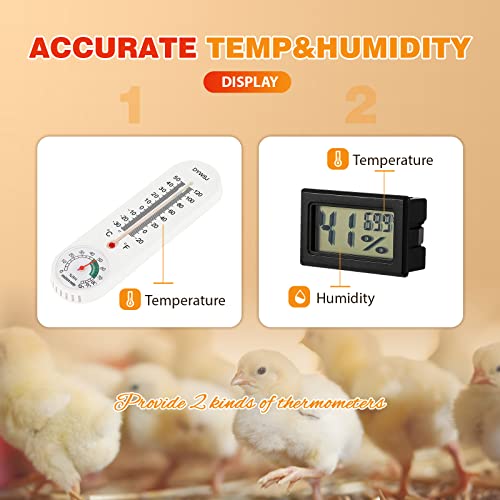 Chicken Brooder Box for Chicks with Heating Lamp Up to 10 Chicks | Quail Brooder with Heating Lamp, 2 Mode Thermometers Warms Up to 10 Chicks for Duckling Parrot Lizard