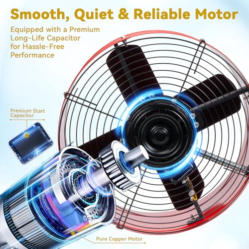 15" Gable Attic Fan with Thermostat, 1650CFM Plug-and-Play Attic Gable Vent Fan with Start Capacitor for 2500 sq.ft, Quiet Attic Exhaust Fan with Thermostat & 20FT Power Cord for House Garage Shed - size: 1650CFM
