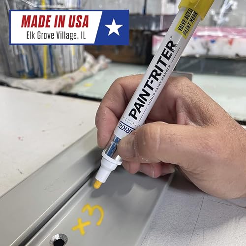 Markal 96825 Paint-Riter+ Valve Action Marker, Versatile Surface Compatibility, Bold Mark Size 1.8", Blue 12-Pack - color: Blue