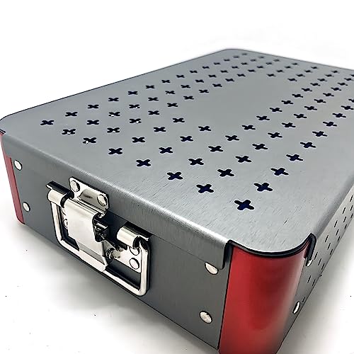 Instrument Sterilization Tray Box with Silicone mat 300mm*195mm*65mm Disinfection Sterilization ultrasonic Basket case ultrasonic Cleaning Washing Sterilization Trays opthalmic ENT