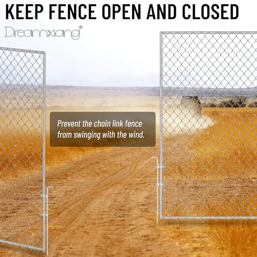 32" x 1-5/8" Heavy Duty Cane Bolt for Chain Link Fence Gate Drop Rod 1 Pack | Galvanized Steel Hardware Ground Latch for Single or Double Gate in Yard, Garden, Farm - size: 32in(1-5/8" thickness)