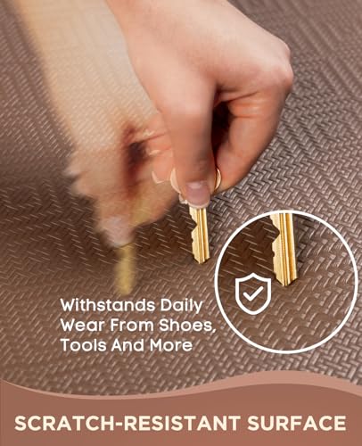 Ophanie Kitchen Mats for Floor,3/4 inch Thick,20x60 Anti Fatigue Cushioned Mat,Kitchen Rugs,Waterproof,Comfort Ergonomic Standing Mat for Office,Home,Sink with 99+ Pairs of Anti-Slip Bottom Ridges - color: Brown, size: 20"L x 60"W x 0.8"Th