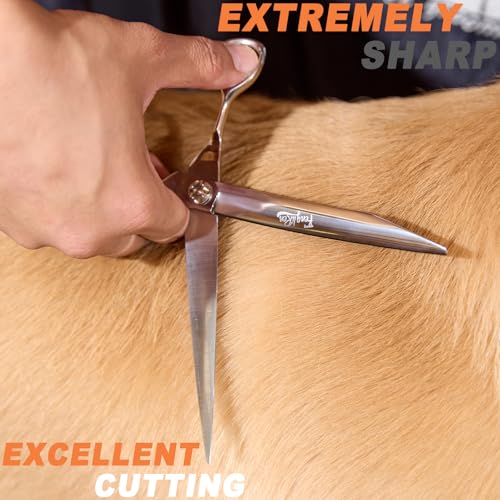 High-end Professional Dog Grooming Scissors Pet Grooming Shears 8 Inches Extremely Very Sharp Made Of Stainless Steel Alloy By Hand For Dog Cat Groomer - color: 8inch Shears