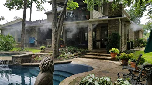 Patio Misting System - 250 PSI Misting Pump, Stainless Steel Tubing - For Residential Misting Applciation (10 Nozzle System) - size: 10 Nozzle System