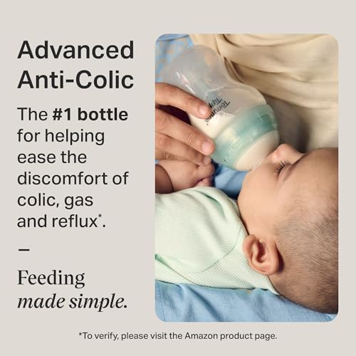 Tommee Tippee Natural Start Baby Bottles, Anti-Colic, 0m+, 5oz | Pack of 4, Slow Flow Breast-Like Nipple, Self-Sterilizing, Seamless Bottle-to-Breast Transition, BPA Free - color: Clear, Pack of 4