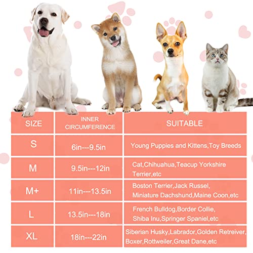 Inflatable Dog Cone Collar for Large Medium Small Dogs, Soft Dog Donut Collar Adjustable Recovery Cone for Pets After Surgery, Extra Enhanced Anti-Licking Guard Shield (Pink Donut, Medium) - color: Pink Donut, size: Medium