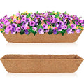 HFHOME 2Pcs 24" Trough Coco Fiber Replacement Liner, 24 inch Window Deck Coco Replacement Liners for Window Box - color: 2pcs, size: 24-in