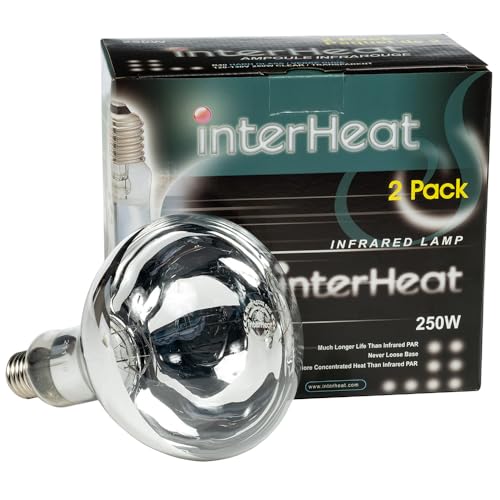 Premier 1 Heat Lamp Bulbs – Smooth Glass Infrared, Never-Loose Base, 250W | Smooth clear glass infrared bulb. Never-loose base — screws in, no cement. 6-month continuous life. 2-pack. - style: 250 watt