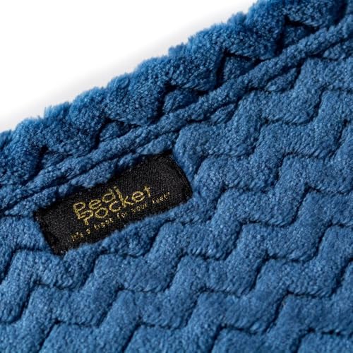 50"x70" Marvelous Midnight Foot Pocket Blanket Plush Fleece Non-Electric - color: Marvelous Midnight
