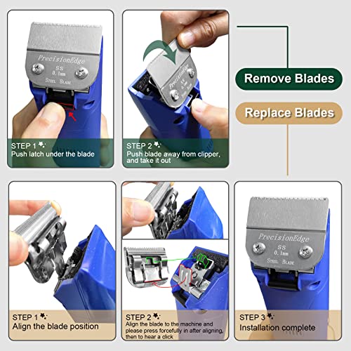 Replacement Blade Compatible with Andis T Outliner blade Detachable clipper | Cut Length 1/150"(0.1mm),Model #64160，2 Pack，Compatible with Andis/oster Classic 76/Star-Teq/Power-Teq/A5 Clipper - color: Model #64160(2 PACK)