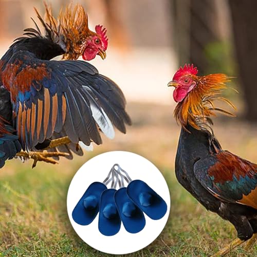 Chicken Shoes Gamefowl Rooster Supplies Rooster Booster Chicken Boots Mitt para Gallos Hen Gamefowl Supplies Fighting Protection 2 Pairs Bule and Yellow - color: Bule and Yellow