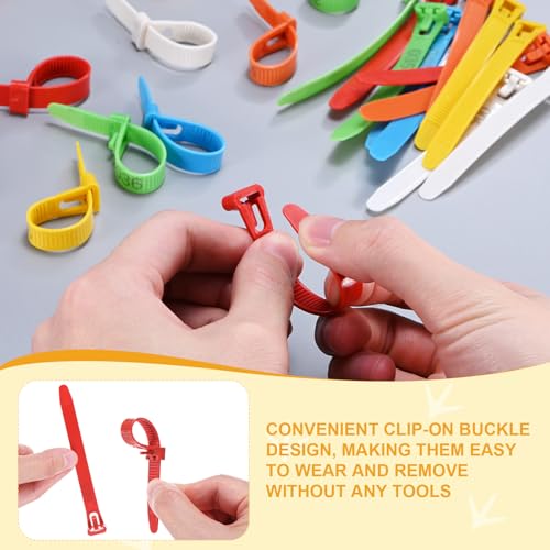 M METERXITY 100-Pack Adjustable Chicken Leg Bands, 10-28 mm Plastic Poultry Identification Chicken Leg Rings for Turkey/Duck/Goose/Chick, Colorful Numbered Foot Clip on Tags [Multicolor] - color: Multicolor