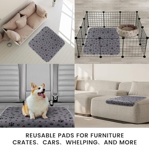 Washable Pee Pads for Dogs,2 Pack Extra Large 54"x54" Super Absorbent Reusable Puppy Pads,Non-Slip 100% Waterproof Dog Pee Pads,Pet Training Pads for Couch, Crate,Potty Training,Floor - size: 54X54 Inch（Pack of 2）
