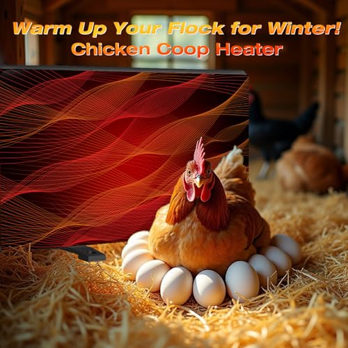 H&G lifestyles Chicken Coop Heater, Cozy Coop Heater for Winter | Radiant Heat Panel with Adjustable Temperature,Poultry Warmer for Indoor and Outdoor Use