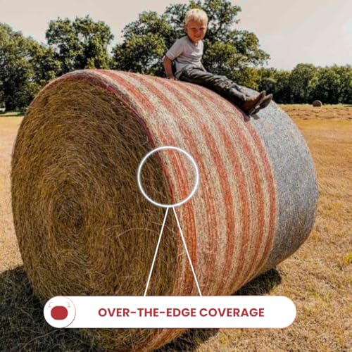 Freedom Round Bale Net Wrap, 64 in x 9000 ft, Fits 4 ft - 1 Roll | Red, White, and Blue Patriotic UV-resistant Polyethylene Net Wrap for Agricultural Hay, Corn stalks, and Alfalfa Baling