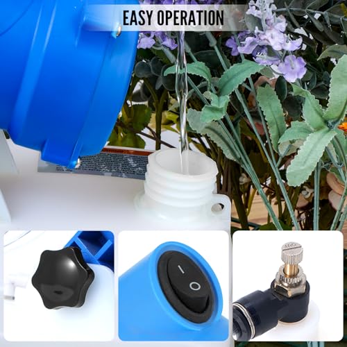 5L(1.3 Gallon) Tank, Portable Electric ULV Cold Fogger 700W Adjustable Flow Fine Mist Sprayer with Long 17ft Power Cord for Home, Garden, Cleaning,