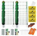 2 Pack Premium Portable Pre-Assembled Poultry Netting Electric Fence 47.3" x 98.5', Green,Utility Portable Mesh for Chickens, Ducks,Geese,Rabbits,Used in Backyards,Farms,and Ranches