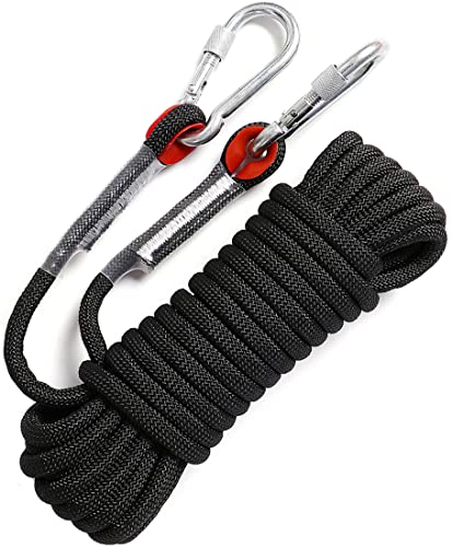 Static Climbing Ropes 35FT,50FT,100FT,150FT,200FT,250FT(Diam 10mm,16mm) - color: Black(diam 16mm), size: 50 FT