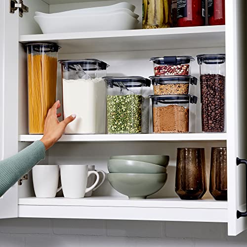 Rubbermaid Brilliance BPA-Free Food Storage Containers with Lids Airtight Kitchen and Pantry Organization Set Includes 3 Containers and Scoops Clear 16 cups - size: 16 Cup (6-Piece)