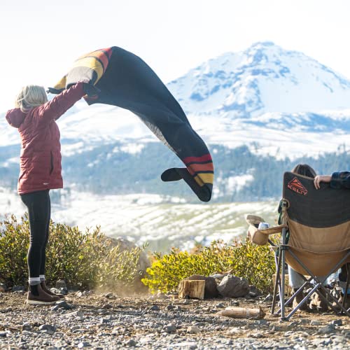 Arcturus Rainier Wool Blanket - 4.5lbs Warm, Heavy, Washable, Large | Great for Camping, Outdoors, Survival & Emergency Kits (Sunset Peak) | 70% Wool, 550 GSM, Warm Even When Wet, Naturally Fire-Retardant, Triple-Washed, Home & Outdoor Adventures, 64" x 8