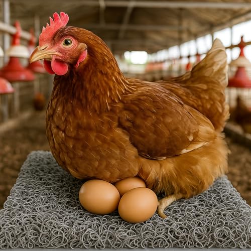 6 Pack Nesting Pads for Chicken Coop, Chicken Nesting Pads 10×10 Inch, Chicken Laying Mats, Washable & Reusable Nesting Box Liners for Chickens Coop (10” x 10”)