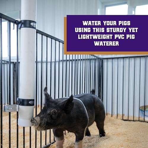 Weaver Livestock Vertical Pig Waterer Kit with Steel Nipples | Easy Hydration Setup Supports Barns, Pens, & Fair Setups with Convenient Water Access for Hogs Throughout The Day