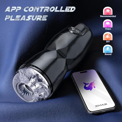 Masturbador para Hombre Male Milking Machine Male Masterburbatar with APP Control, Strong Vacuum Pump & 5 Sucking 9 Vibrating YA21