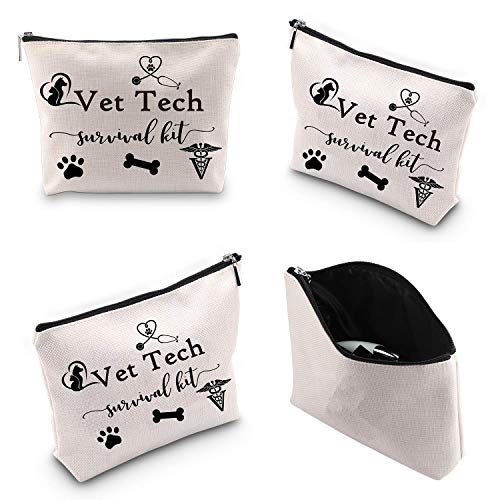 WCGXKO Veterinary Technician Gift Vet Tech Survival Kit Portable Travel Accessories Toiletry Bag Makeup Bag - color: Vet Tech