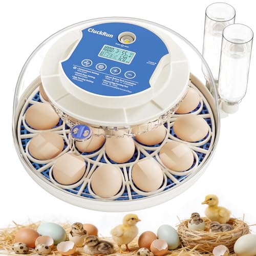 Egg Incubators for Hatching Eggs, 18 Chicken or 8 Large Eggs Incubator | Dual Egg Trays, Auto Egg Turning, Auto Water Refill, Turning Timer, Incubation Timer, 360° Viewing & Built-in Egg Candler - color: Blue, size: 18 Eggs