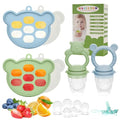Baby Breastmilk Popsicle Molds & Baby Fruit Feeder (6 Pack), WAJIAYON Infant Food Freezer Tray Storage Containers, Silicone Teething Pacifier Feeder and Teether for Babies,Babies Feeder - color: 2-Blue