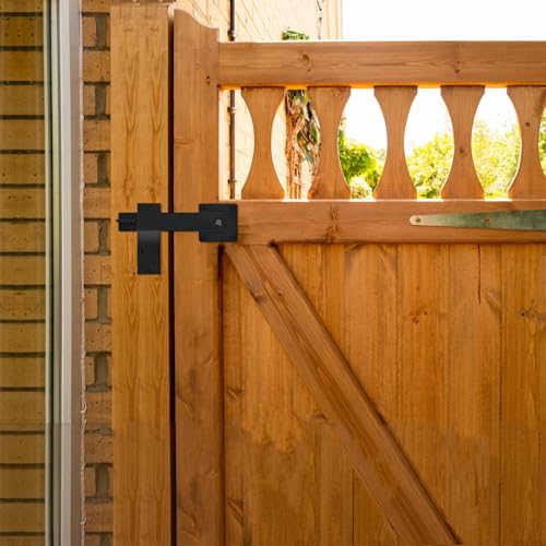 6" Barn Door Flip Latch, Farm Flip Fence Gate Latch Hardware,Gate Latch for Shed Door, Sliding Doors, Matte Black - color: 2p