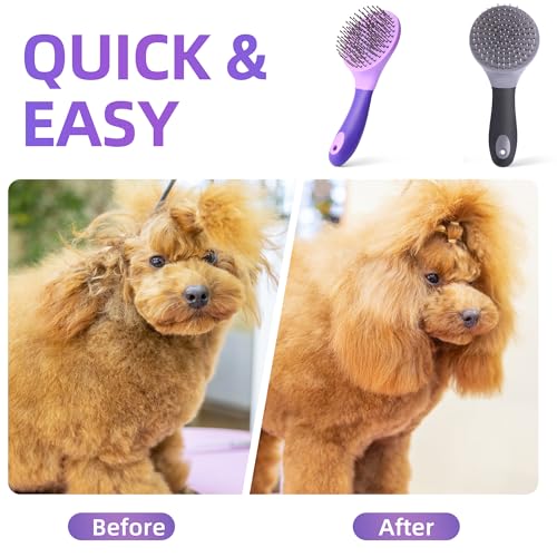 Equine Mane & Tail Combs Horse Brush Shedding Brush Grooming Tool for Horse (Gray) - color: Gray