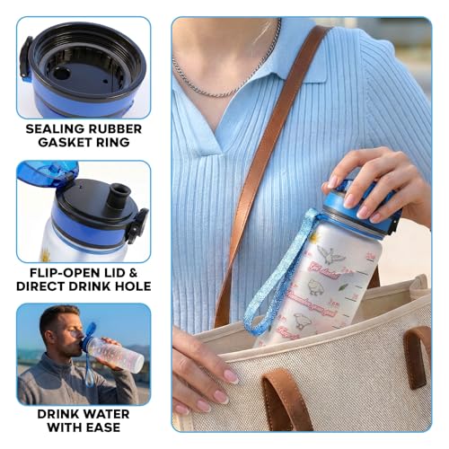 Silly Goose Water Bottle 32oz – Funny Goose Meme Hydration Bottle, Cute Animal Gift for Goose Lovers, Daily Motivation Drink Water Bottle - color: Silly Goose