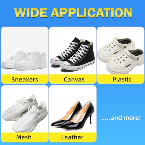 Shoe Cleaner Kit – Fast Dirt And Stain Removal, Anti-Yellowing Care | For White Shoes & Sneakers, Leather, Canvas, Mesh, Knit And Rubber, Brush & Towel Included - color: Foam Shoe Cleaning Kit 6.76 Fl Oz