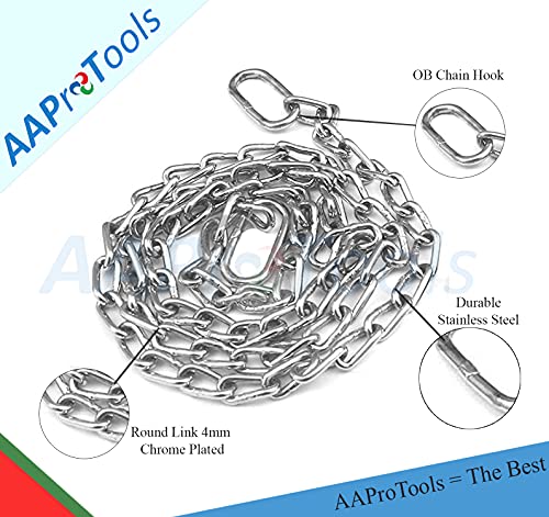 Durable Cow OB Apparatus Leg Catch Set (2 OB Handle & 2 OB Chain 60Inch), Goat Forceps, Cattle Delivery Instruments for Dairy Farm