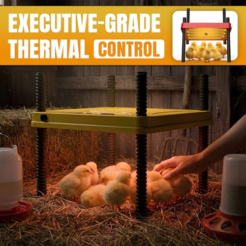 Heating Plate for Chick Brooder Adjustable 75W Chicken Heat Plate 10 x 10 Inch Warmer Brooder Heater for 10-12 Chicks ABC Plastic Material