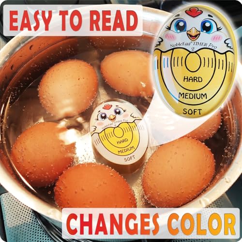Nobleegg Egg Timer Pro2 Boiler Hard Medium Soft Boiled Eggs Changes Color Yellow Certified - color: Yellow