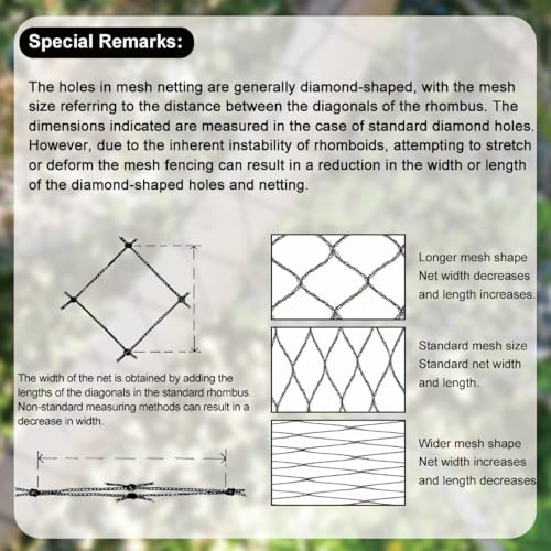Bird Netting for Chicken Coop 30x30 Ft, 1/2" Mesh Aviary Netting | Aviary Netting - size: 30x30Ft-1/2"