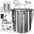 12L Cow Milking Machine, Plug-in Pulsation Pump Milker (Classic) | Pulsation System, Speed Adjustable, Auto Stop Check Valve, SUS304 Stainless Steel Bucket, Food-grade material - color: for Cow, size: 12L