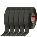 5 Tesa 51036 PET Cloth High Heat Electrical Tape for Wire Harness, Cables for Automotive Engine, Protect Against High Temperature, Abrasion, Chemical & Fluid | Flame Retardant | Black
