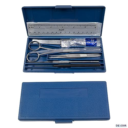 Dissection Kit for Biology Lab & Anatomy - Stainless Steel Scalpel Knife Set for Medical & Veterinary Students, KIT1023-7 Pcs - style: KIT1023 - 7 Pcs