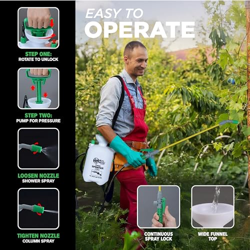 REALWORK 1-Gallon Handheld Tank Sprayer with Easy-Carry Shoulder Strap for Lawn, Garden, Yard, in Translucent White - size: 1 gallon