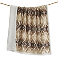 Indigo Hill by HiEnd Accents Chalet 54x68 Brown Sherpa Throw Blanket | Aztec Tribal Navajo Print, Western Southwestern-Style Fleece Blanket for the Couch, Sofa, Bed, or Camping - color: Chalet Aztec