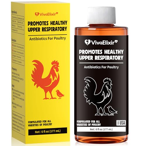 Respiratory Aid for Poultry - Chicken Supplement - Drinking Water Additive - Supports Respiratory Health in Roosters - Suitable for All Birds - 6 oz Dropper - Made in USA