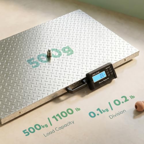 CGOLDENWALL Large Dog Scale 1100lb/0.2lb, Livestock Scale with Platform 40.5"x20.8", Dog Scales for Large Breed Pet Scale