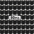 AZEN 80 Pack Self Adhesive Bandage Wrap Black, 2" X 5 Yards Black Athletic Tape, Vet Wrap, Tattoo Grip Tape Wrap，Ankle Tape, Cohesive Bandage Wrap - color: Black, size: 2IN - 80Pack
