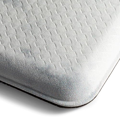 SoHome Cozy Living Anti Fatigue Mat Kitchen Mat Non Slip Stain Resistant Easy Clean 1/2 Inch Thick Kitchen Floor Mats, Damask Grey 18" x 55" - color: Grey, size: 18"L x 18"W x 0.5"Th