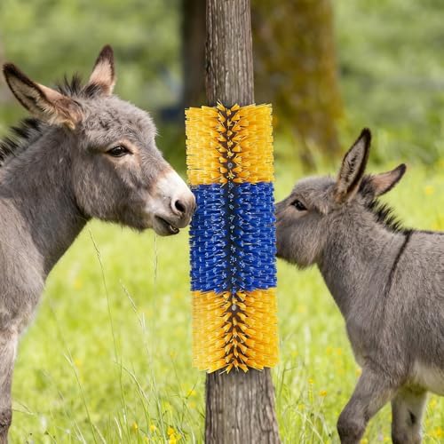 2/4PCS Livestock Physical Scratch Brush, Horse Cow Goat Physical Massage | Durable physical massage brush with 8 screws, ideal for horses, cows and goats grooming, cleaning. - size: 2pack